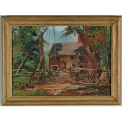 MAX KUEHNE (American, 1880-1968) THE FARMSTEAD…
