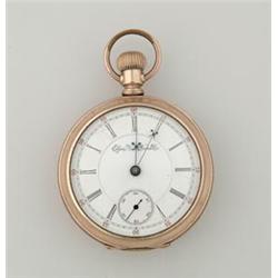 14K GOLD ELGIN NATIONAL WATCH CO. POCKET WATCH…