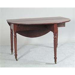 FINE MAHOGANY SHERATON DROP LEAF DINING TABLE…