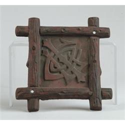 DIAMOND SHAPE CAST IRON FIRE MARK (L.I. CO.)…