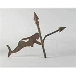 SMALL COPPER MERMAID SILHOUETTE WEATHERVANE…