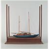 Image 1 : CASED SMALL WOOD SAILBOAT MODEL AND ANOTHER…