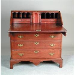 FINE MAHOGANY CHIPPENDALE SLANT FRONT DESK…