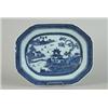 Image 1 : CANTON: BLUE AND WHITE CUT CORNER PLATTER…