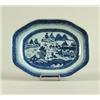 Image 1 : CANTON: BLUE AND WHITE CUT CORNER PLATTER…