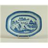 Image 1 : CANTON: BLUE AND WHITE CUT CORNER PLATTER…