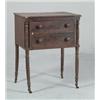 Image 1 : TWO DRAWER CARVED FEDERAL MAHOGANY STAND…
