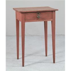 ONE DRAWER HEPPLEWHITE STAND IN RED WASH…