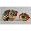 Image 1 : MAJOLICA: TWO COLORFUL LEAF FORM DISHES…