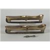 Image 1 : FINE PAIR OF BRASS AND STEEL ICE SKATES…