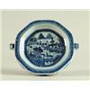 Image 1 : CANTON: BLUE AND WHITE HOT WATER DISH…