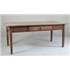 Image 1 : THREE BOARD TOP ONE DRAWER FARM TABLE…