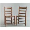 Image 1 : PAIR OF SMALL MAPLE LADDERBACK CHAIRS…