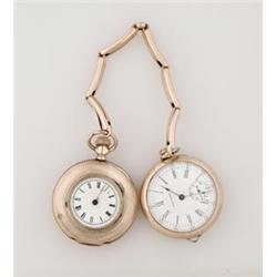 TWO GOLD-FILLED LADIES POCKET WATCHES…