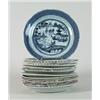 Image 1 : CANTON: ELEVEN BLUE AND WHITE PLATES…