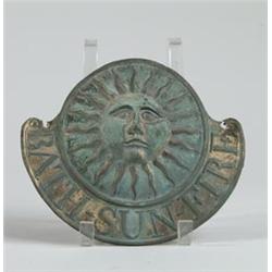 GILT METAL FIRE MARK “BATH-SUN-FIRE”…