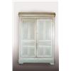 Image 1 : LARGE TWO DOOR ARMOIRE IN GRAY PAINT…