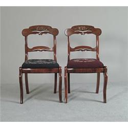 PAIR OF WALNUT VICTORIAN SIDE CHAIRS…