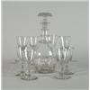 Image 1 : BLOWN GLASS DECANTER AND EIGHT WINES…