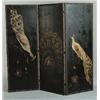 Image 1 : THREE FOLD PAINTED DRESSING SCREEN…