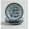 Image 1 : CANTON: FIVE BLUE AND WHITE PLATES…