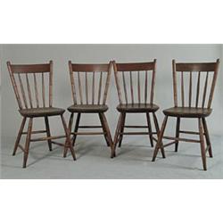 SET OF FOUR RODBACK WINDSOR CHAIRS…