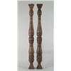 Image 1 : PAIR OF CARVED WALNUT HALF COLUMNS…