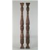 Image 1 : PAIR OF CARVED WALNUT HALF COLUMNS…