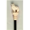 Image 1 : OUTSTANDING CARVED IVORY DOG CANE…