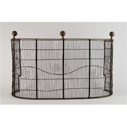 BRASS AND WIRE FIREPLACE SCREEN…