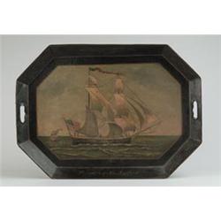DECORATED ANTIQUE TOLEWARE TRAY…