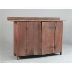 PRIMITIVE TWO DOOR WATER BENCH…