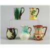 Image 1 : MAJOLICA: LOT OF FIVE CREAMERS…