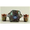 Image 1 : THREE PIECES OF CARNIVAL GLASS…