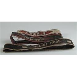 THREE FIREMAN’S LEATHER BELTS…
