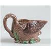 Image 1 : MAJOLICA: SWAN FORMED CREAMER…