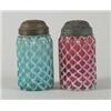 Image 1 : PAIR OF COLORED SUGAR SHAKERS…