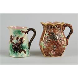 MAJOLICA: TWO SMALL PITCHERS…