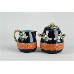 MAJOLICA: SUGAR AND CREAMER…
