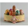 Image 1 : MAJOLICA: HANDLED EGG STAND…