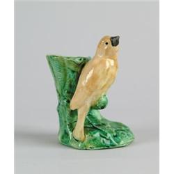 MAJOLICA: FIGURAL BIRD VASE…