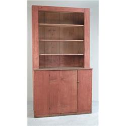 RED STEPBACK PINE CUPBOARD…