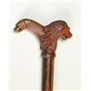 Image 1 : CANE: CARVED WOOD LION/DOG…
