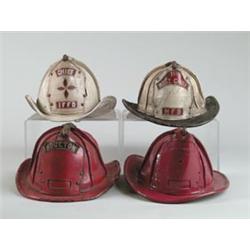 LOT OF FOUR FIREMAN’S HATS…