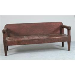 ANTIQUE RED COUNTRY SETTEE…