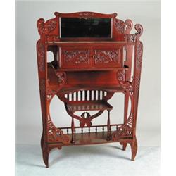 FINE CARVED CURIO CABINET…