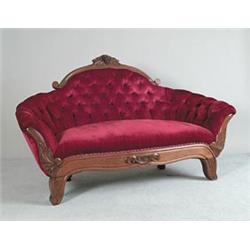 VICTORIAN WALNUT LOVESEAT…
