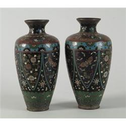 PAIR OF CLOISONNÉ VASES…