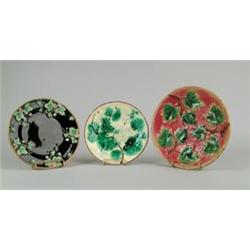 MAJOLICA: THREE PLATES…