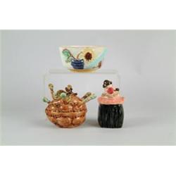 MAJOLICA: THREE PIECES…